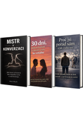 SADA TŘÍ E-KNIH-MISTR V KONVERZACI + 30 dní, během kterých si otevřeš cestu ke vztahu + Proč jsi pořád sám a jak z toho ven